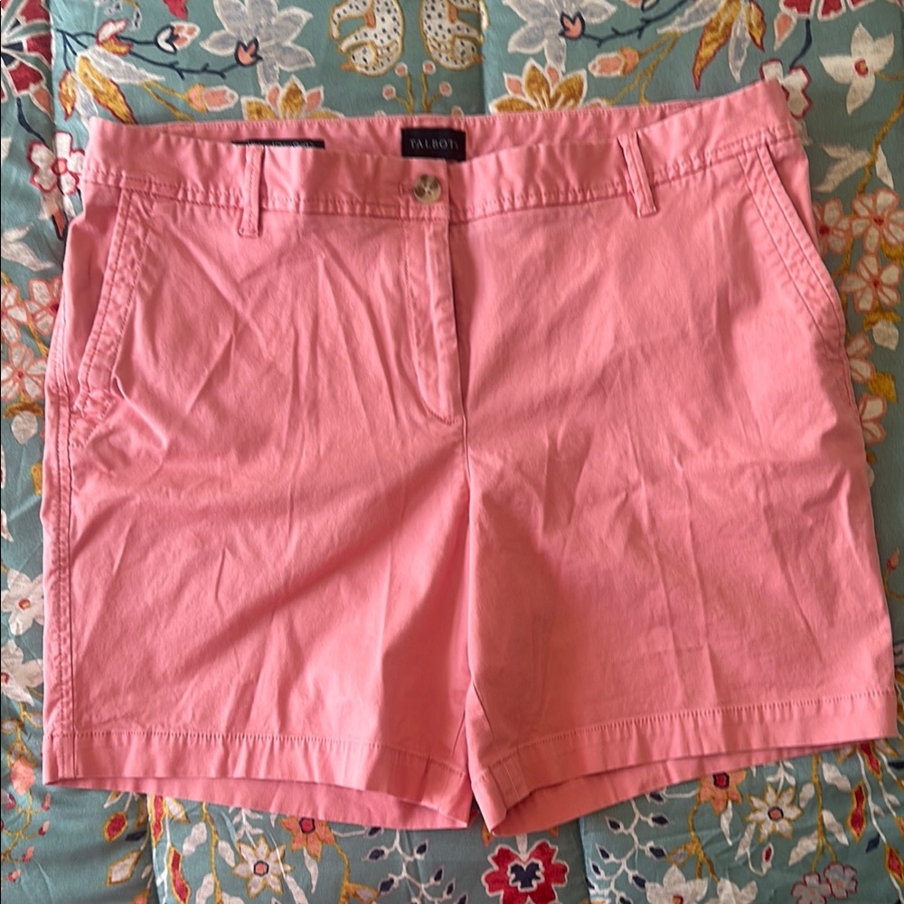Talbots mid rise, relaxed Chino Shorts